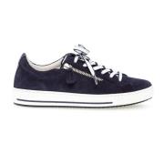 Blauwe Suède Sneaker Gabor , Blue , Dames