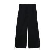 Beige Wide-Leg Drawstring Trousers MM6 Maison Margiela , Black , Dames