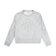 Gezellige Sweatshirt met Pluche Details Munthe , Gray , Dames