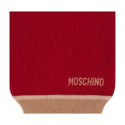 Sjaal met logo Moschino , Red , Unisex