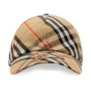 Vintage Check Hoeden Beige Burberry , Beige , Dames