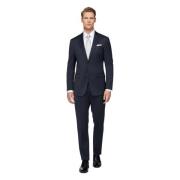 Pinstripe Stretch Wol Pak Boggi Milano , Blue , Heren