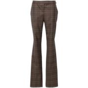 Bruine Wollen Geruite Broek Stella McCartney , Brown , Dames