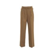 Bruine Broek Aw24 Pt01 , Brown , Dames