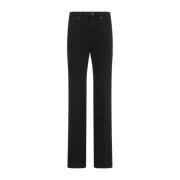 Luxe Zwarte Jeans Aw24 Saint Laurent , Black , Dames