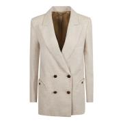 Chique Beige Katoenen Jas Blazé Milano , Beige , Dames