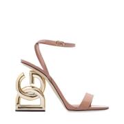 Keira sandalen met decoratieve hak Dolce & Gabbana , Beige , Dames