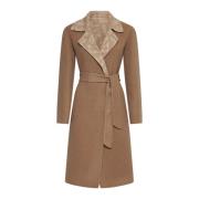 Omkeerbare Kamelenharen Jas Max Mara , Brown , Dames