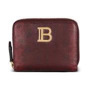 B-Buzz Karung Leren Portemonnee Balmain , Red , Dames