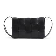 Urban Leather Crossbody Tas Bottega Veneta , Black , Dames