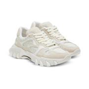 B-East monogram nylon en leren sneakers Balmain , White , Dames