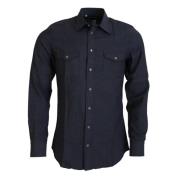 Grijze Kraagshirt, Lange Mouwen Dolce & Gabbana , Gray , Heren