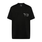 Reflecterend Logo T-shirt Y-3 , Black , Heren