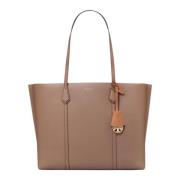 Triple-Compartment Tote - Clam Shell Tory Burch , Brown , Dames