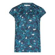 Betoverende korte mouwen blouse Betty & Co , Blue , Dames