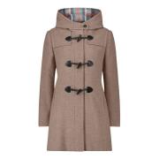 Capuchon Dufflecoat Wol Velours Toggle Gil Bret , Beige , Dames