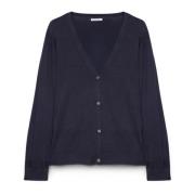 V-hals Ecovero™ Cardigan Fiorella Rubino , Blue , Dames