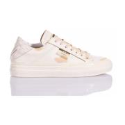 Vintage Beige Python Print Sneakers Mimanera , Beige , Heren