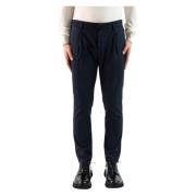 Slim Fit Broek met Elastische Taille Corsinelabedoli , Blue , Heren