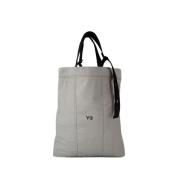 Grijze Synthetische Tote Tas met Klem Y-3 , Gray , Dames