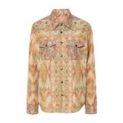 Bloemenprint Gewatteerde Casual Overhemden Pierre-Louis Mascia , Beige...