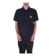 Blauw Polo Shirt met knoopsluiting Moschino , Blue , Heren