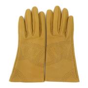 Pre-owned Leather gloves Hermès Vintage , Brown , Dames