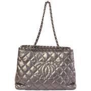 Pre-owned Fabric chanel-bags Chanel Vintage , Gray , Dames