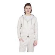 Hoodie van katoen met buidelzak Eleventy , Beige , Heren