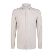 Dandy Kraag Katoen Piqué Shirt Eleventy , Beige , Heren