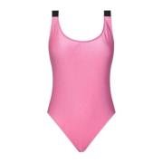 Scoop Back One Piece Badpak Calvin Klein , Pink , Dames