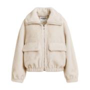 Oversized Faux Fur Jas Essentiel Antwerp , Beige , Dames