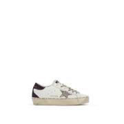 Glitter Star Leren Sneakers Golden Goose , White , Dames