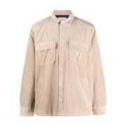 Amandel Beige Logo Patch Jas Carhartt Wip , Beige , Heren