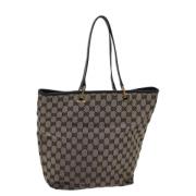 Pre-owned Canvas totes Gucci Vintage , Brown , Dames