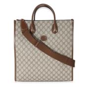 Pre-owned Leather totes Gucci Vintage , Brown , Dames