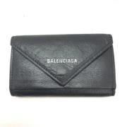 Pre-owned Leather wallets Balenciaga Vintage , Black , Heren