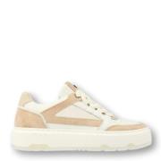 Trendy Sneaker met Dikke Zool Red Rag , Beige , Dames