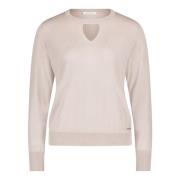 Sprankelende Gebreide Trui Betty & Co , Beige , Dames