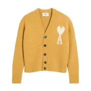 Alpaca Cardigan Ami Paris , Yellow , Heren