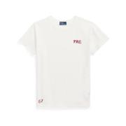 Casual Katoenen T-Shirt Ralph Lauren , White , Dames