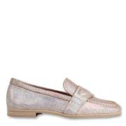 Metallic Loafers Chiara Ray Via Vai , Beige , Dames