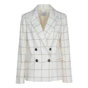 Geruite double-breasted blazer Vicario Cinque , White , Dames