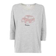 Damesmode T-Shirt Lang/Kort/Mouwloos Braccialini , Gray , Dames