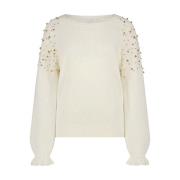 Studded Fancy Pullover Nukus , Beige , Dames