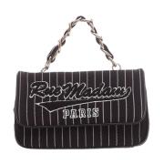 Zwarte Leren Schoudertas Rue Madame , Black , Dames