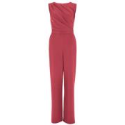 Jersey Cr pe Drapi Jumpsuit Swing , Red , Dames