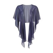 Chiffon Form Stola Swing , Blue , Dames