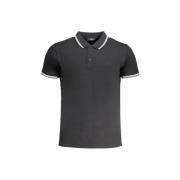 Zwarte Katoenen Poloshirt met Borduurwerk Cavalli Class , Black , Here...