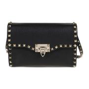 Rockstud Kleine Schoudertas Valentino Garavani , Black , Dames